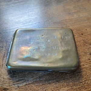 Vintage Brass Matchbook Cover, Vesta Case, match book holder, Rotherham