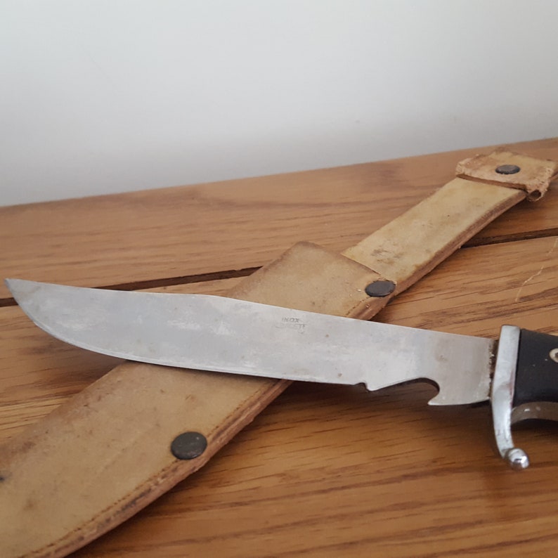 Vintage Albacete Fixed Blade Knife Spanish Knife leather Etsy