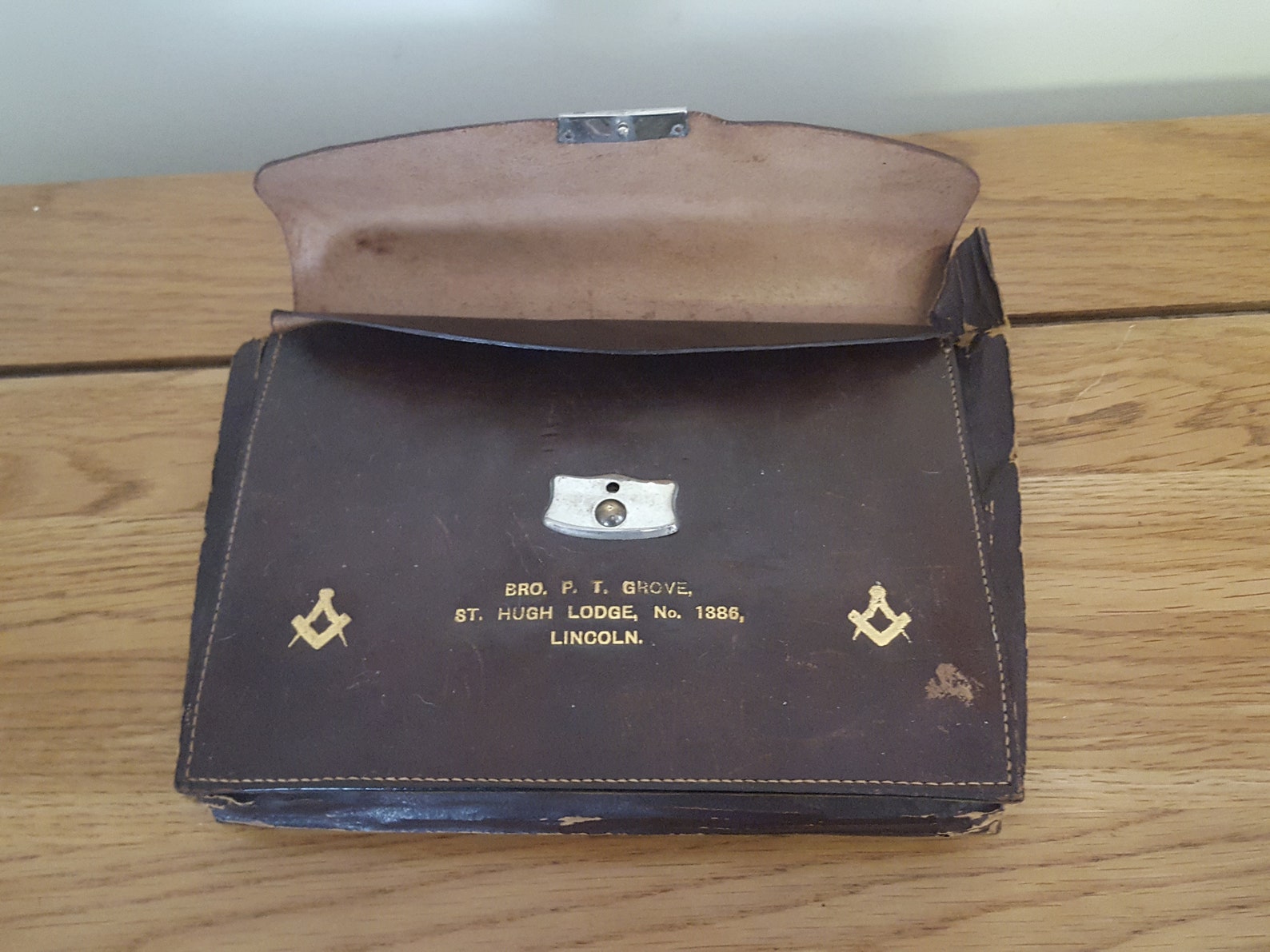 Vintage Masonic Leather Pouch Masonic Case Freemasons Bag Etsy