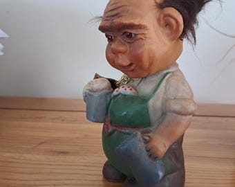 Vintage Old Troll Bobblehead Head Nodder Holding a Stick Heico ? West Germany ? | #4611335772