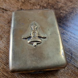 Vintage Brass Matchbook Cover, Vesta Case, match book holder