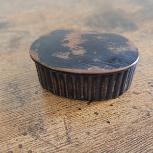 Antique Georgian Snuff Box, Papier-mâché Snuff Box, Lacquered Tobacco Box, Georgian painted scene