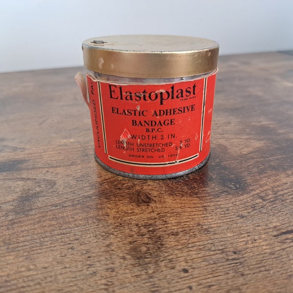 Vintage Elastoplast Tin, first aid tin, Bandage in Tin, Collectable tins