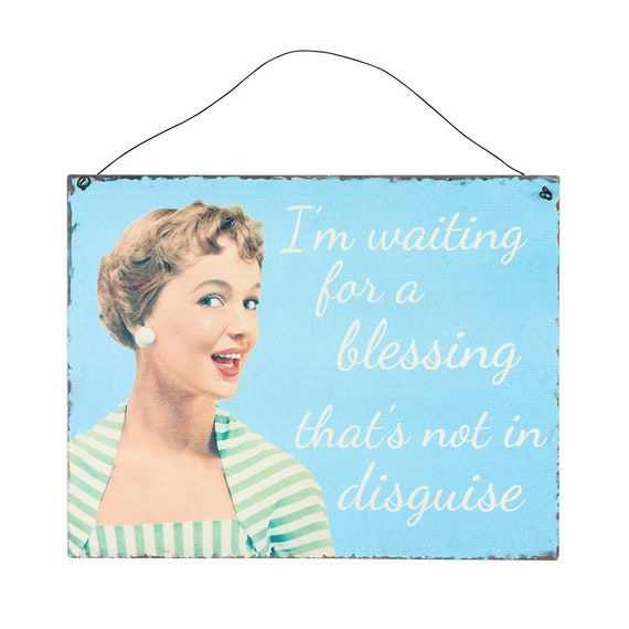 Tin Sign, Stylised Metal Sign, Blessing Wall Hanging
