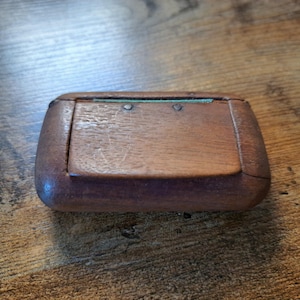 Vintage Wooden Snuff Box,  Pocket snuff pot