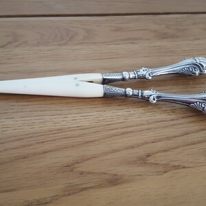 Pair of Edwardian Hallmarked Birmingham Silver Glove Stretchers (circa 1905)