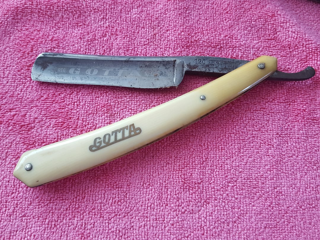 Vintage Gotta Straight Razor, Cut Throat, Sheffield Steel, Ground in ...