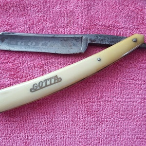 Vintage Gotta Rasiermesser, Halsausschnitt, Sheffield Steel, Boden in Deutschland, Herrenpflege, Barbershop, Nassrasur