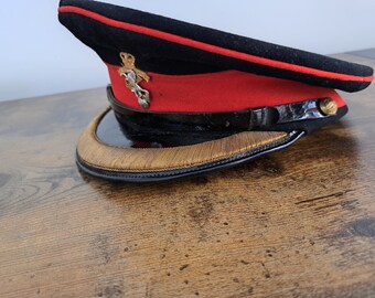 Vintage Reme officers cap, REME Royal Electrical Mechanical Engineers Officers Peak Cap, military hat
