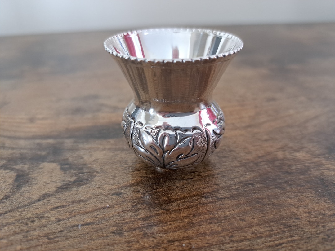Vintage 800 Silver Small Vase Small Silver Cup Solid Silver Etsy