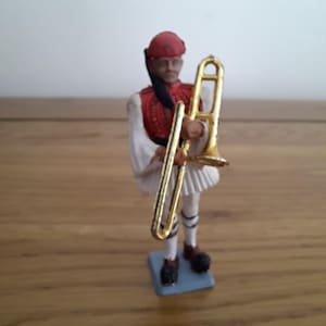 Aohna Greek Soldier, Trombone Player, Historical Soldiers, Collectable figurines, Athena figurines