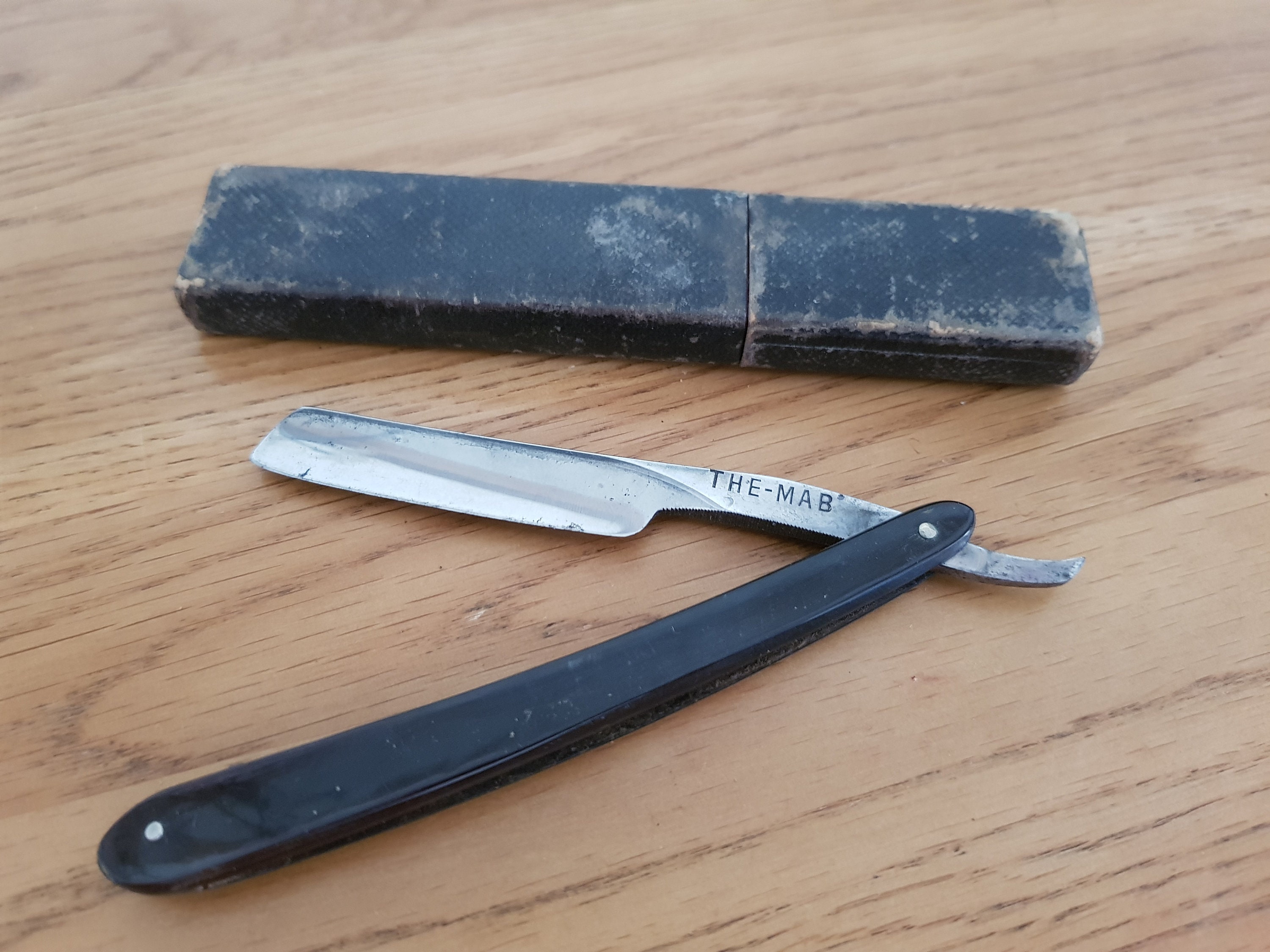 Antique Themab Straight Razor Small Cut Throat Mens Etsy UK