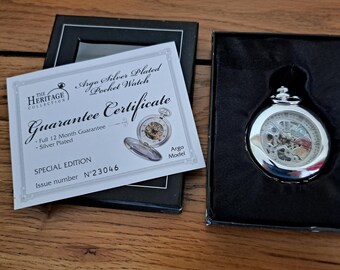 Montre à Gousset Ovale The Heritage Collection Atlas - Chasseur, Copie Ancienne, Occasion