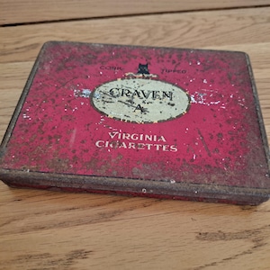 Vintage Craven A Tin, Tobacco  Tin, Collectable tins, Cigarette tin
