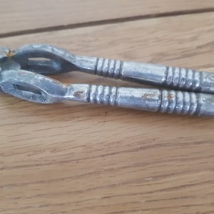 Vintage Nut Cracker, Early Nut Cracker, metal cracker, reversible for large and small nuts