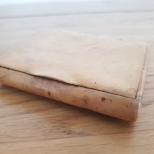 Vintage Olive Wood Cigarette box, Vintage Smokers  Box