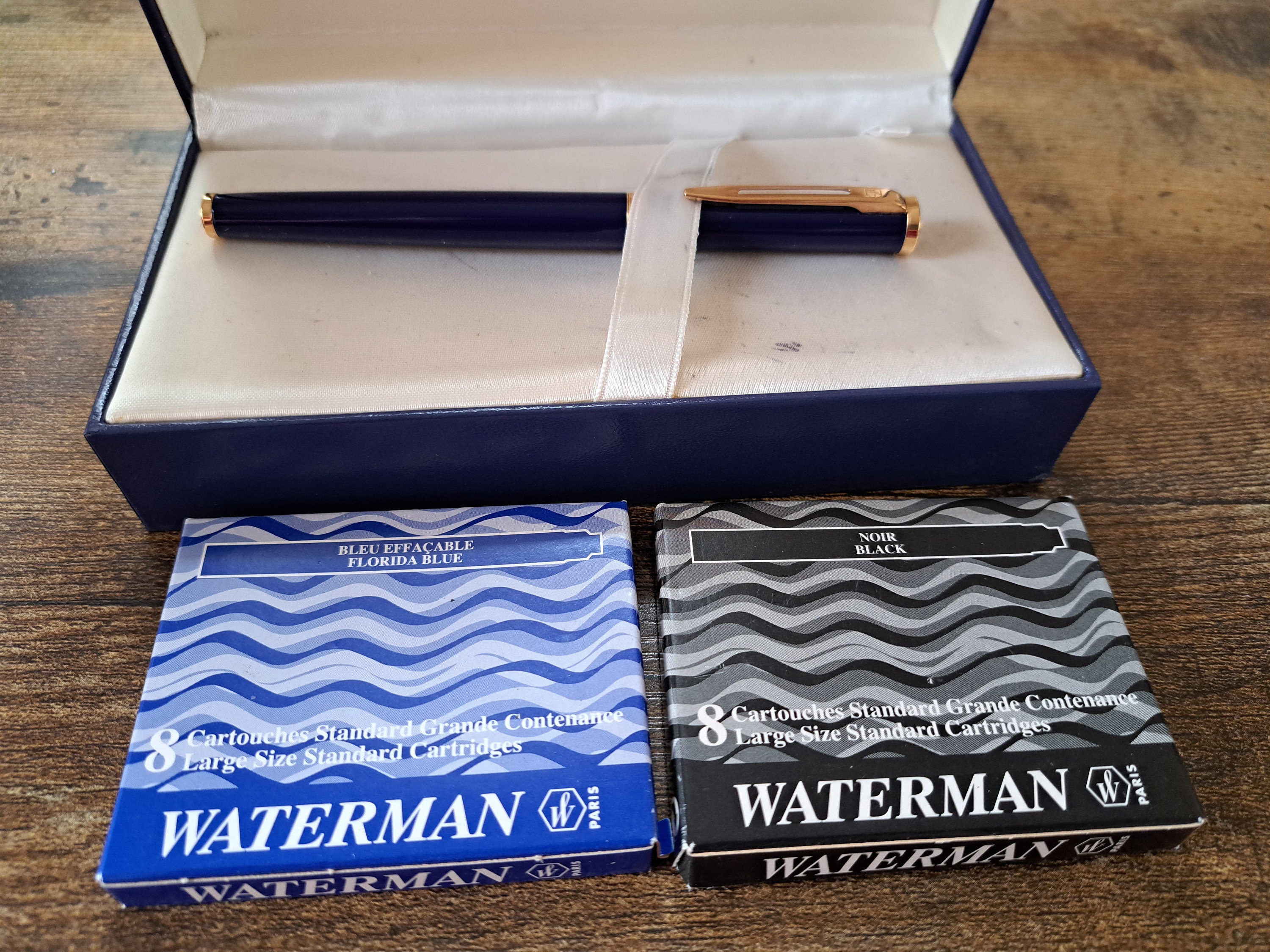 Cartouches Bleues Effaçables Longues boite de 8 Waterman®