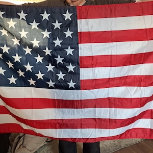 Bandera estadounidense grande, estrellas y rayas, bandera de EE. UU., utilería