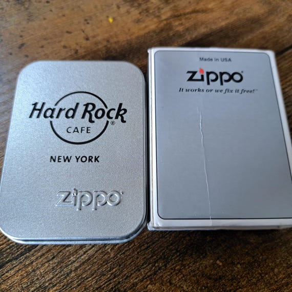 Vintage Zippo Lighter, Hard Rock Cafe, New York - Etsy