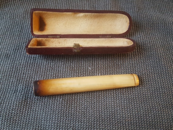 bone cigarette holder Antique Bone Cheroot Holder, Cigarette Holder, Original Box