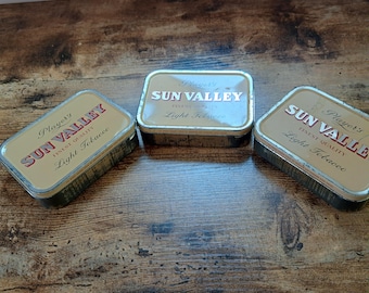 Vintage Players Sun Valley Tobacco Tins - Set of 3 Collectable Tins