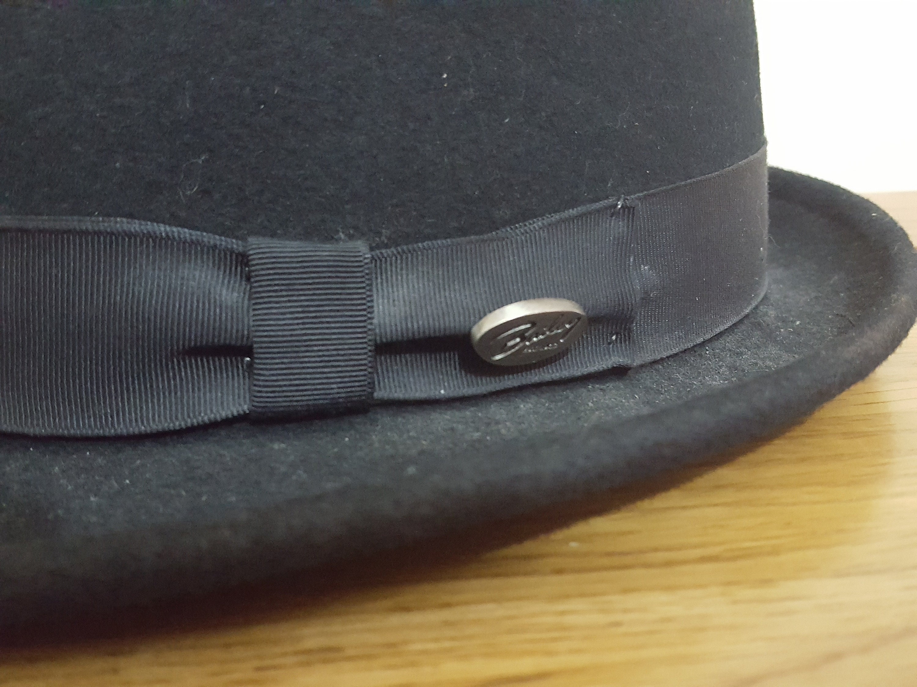 Vintage Black Felt Trilby, Cappello Fedora, Bailey of Hollywood, Cappello da uomo americano - Italia