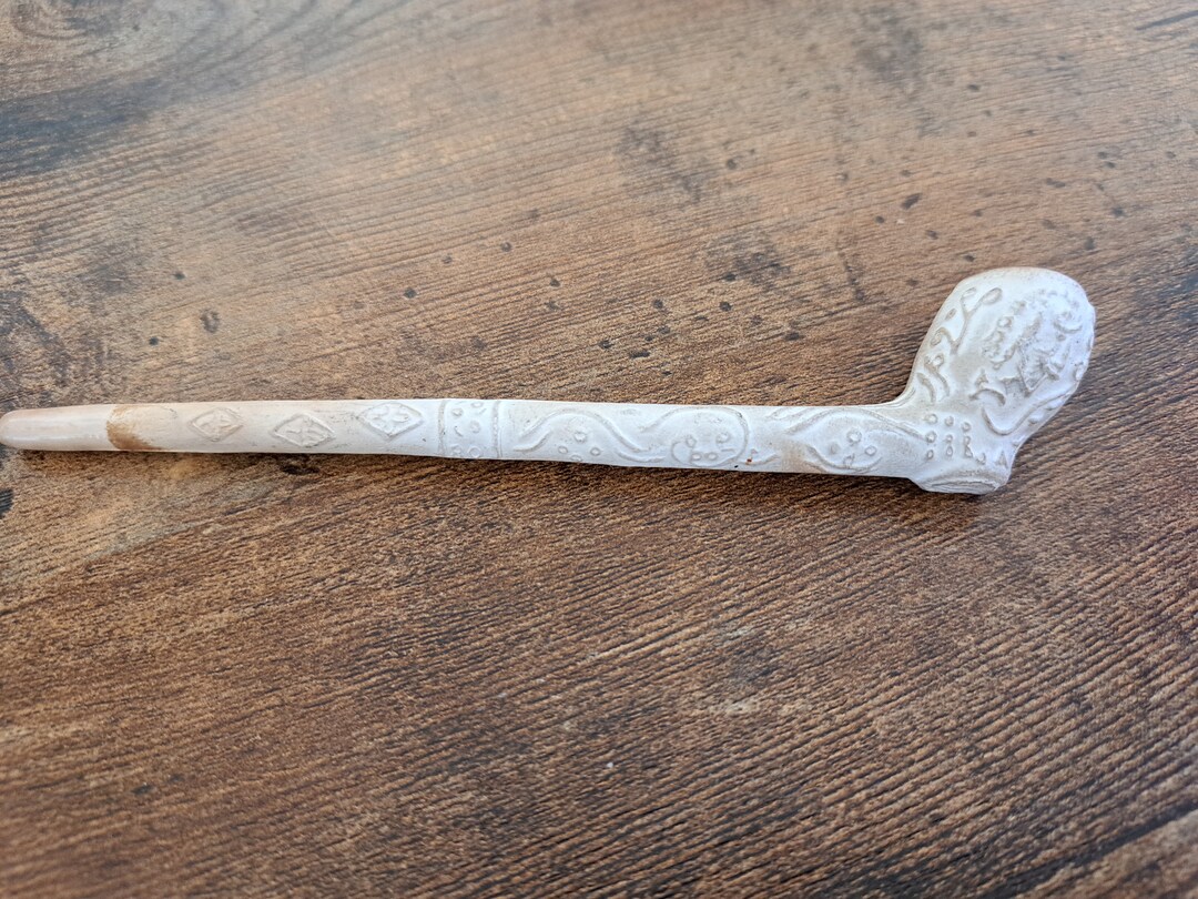 Antique Clay Smoking Pipe Tobacco Pipe Etsy