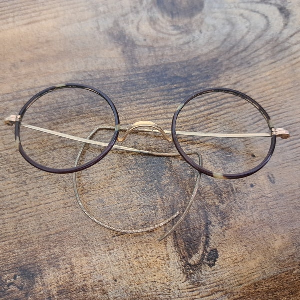 Antique Tortoiseshell  Gilt Glasses, Vintage spectacles, eye glasses, Frames