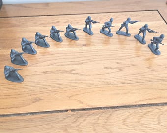 Vintage Toy Soldier Figures, 11 Collectable Mini Soldiers