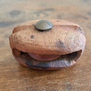 Vintage ships pulley block, Small wooden block, Block and tackle, Ships tool, Naval block