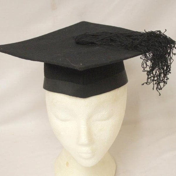 Vintage Mortar Board Graduation Hat, Ryder & Amies mortar board, University Tassel Hat, Student Graduation Cap, Fancy Dress, Costume