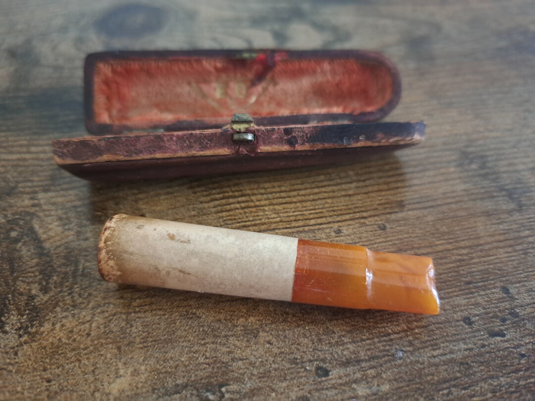 Antique Cased Cheroot Holder, Meerschaum Cheroot Holder, Smoking ...