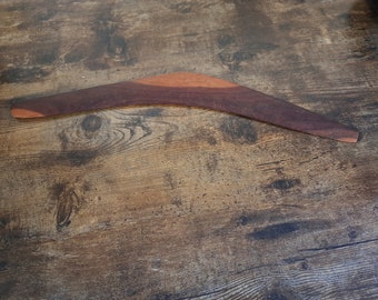 Vintage Wooden Boomerang, Australian ornamental boomerang, Souvenir