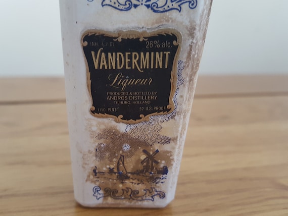 Vintage Vandermint Liqueur Jug: Rare Miniature Bottle, Holland