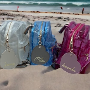 Bachelorette Clear Backpack, Custom Clear Bag with Front Pocket, School Bag, Concert Bag, Stadium, Personalized Bags, Beach Bag, Gift