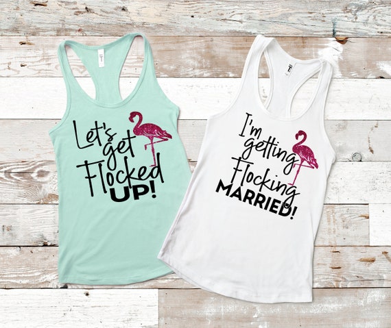 flamingo bridesmaid shirts