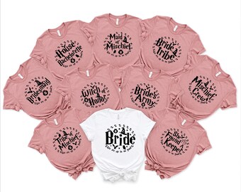 Bachelorette party tank tops, Witch Of Honor shirts, Mischief Crew shirts, I Found a Keeper, She's a catch Shirts, Wizard Themed Bach, H345