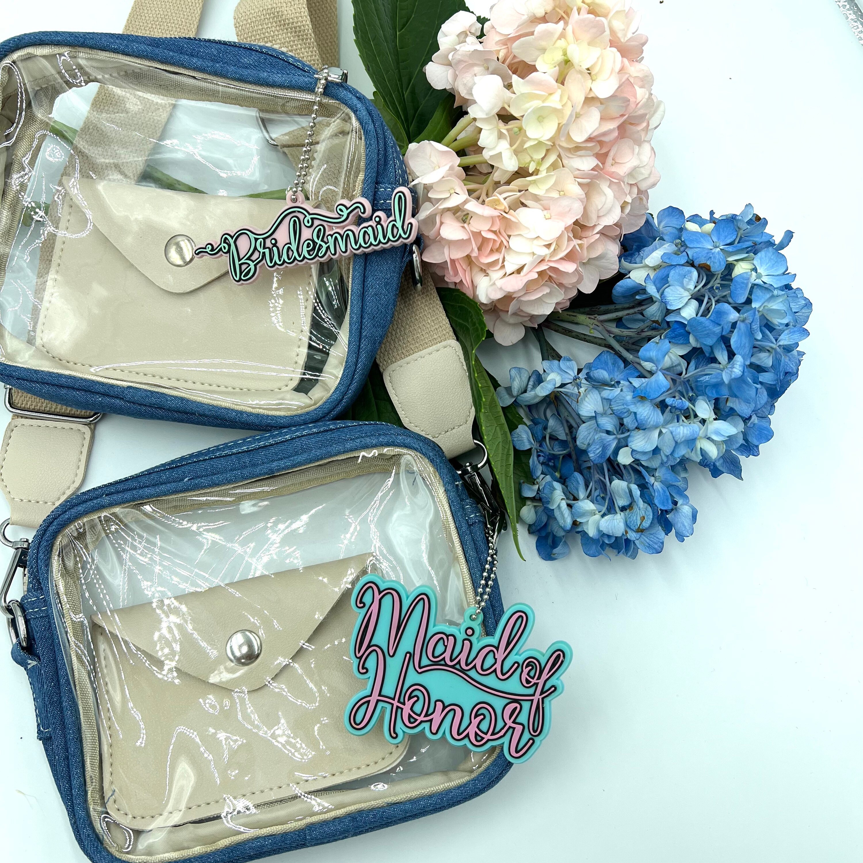 Bachelorette/Bride Bundle! Clear Crossbody Bag with Accessories Clear Belt Bag (Stadium Approved) – Packed Party main image 3