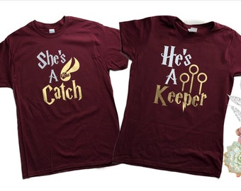 She's a Catch He's a Keeper Bijpassende shirts voor stellen