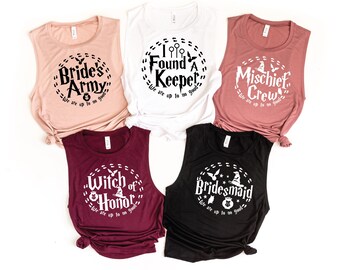 Wizard Bachelorette party Tank Top, Witch of Honor shirts, Mischief Crew shirts, Maid Of mischief, she found A Keeper shirts Baby tee, H345