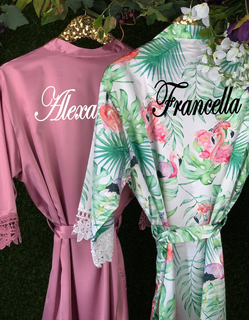 Personalized Bridesmaids Robes Wedding Robes Bridal Party Etsy