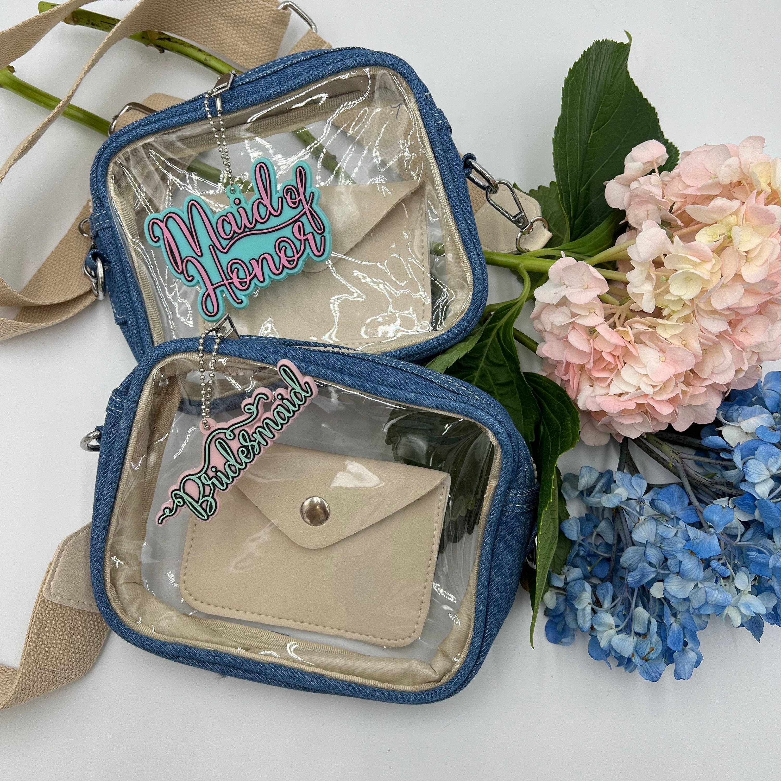Bachelorette Party Crossbody, Clear Crossbody, Denim Clear  display picture 3