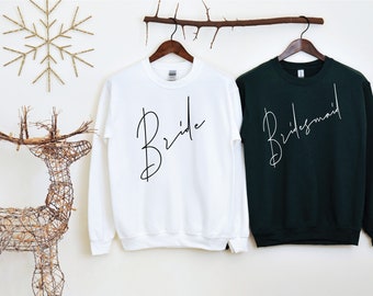 Bride Hoodie, Bridesmaid Bachelorette Party Sweatshirts