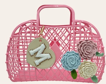 Bridesmaid Personalized Jelly Bag, Personalized Flower Girl Gift,  Beach Bag, Tote Bag, Personalized Bag, Easter Jelly Bag, Easter Basket