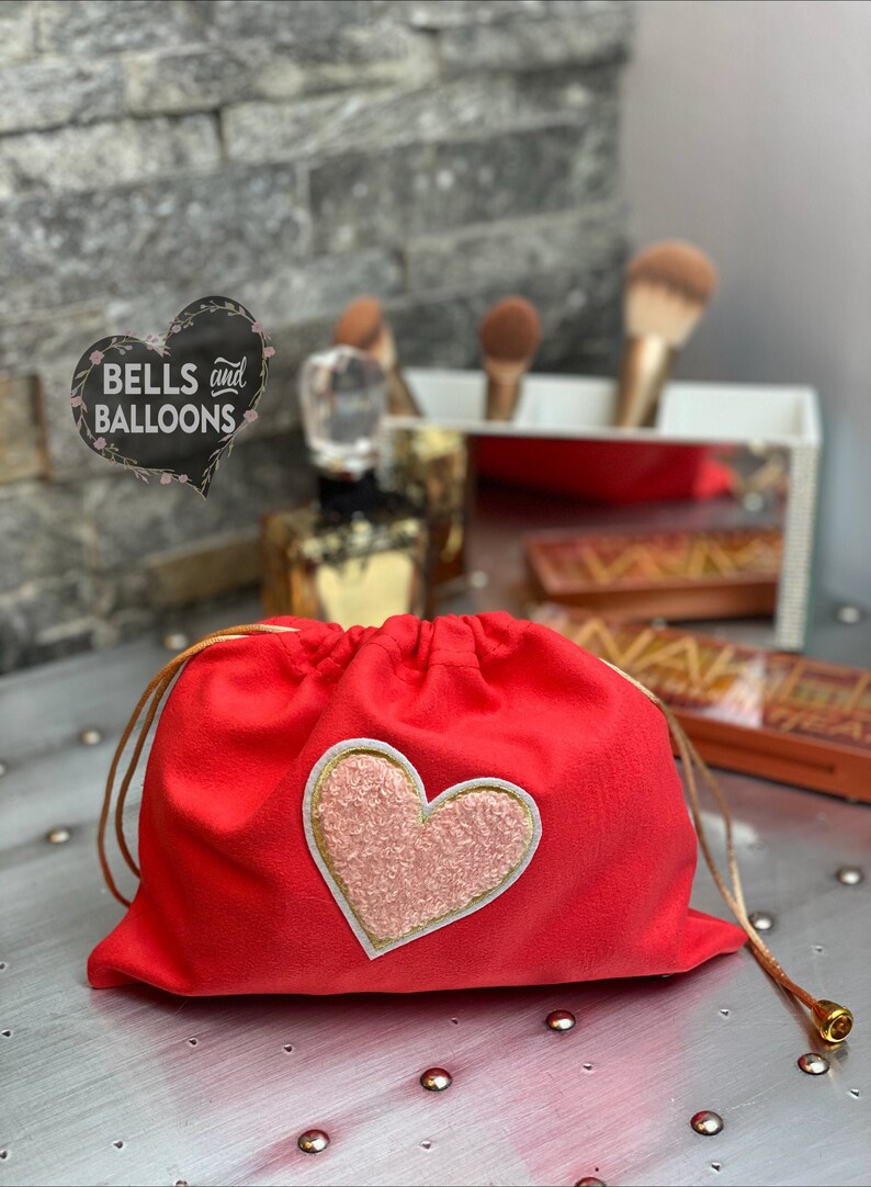 Personalized Velvet Bags Velvet Bag with Chenille Etsy