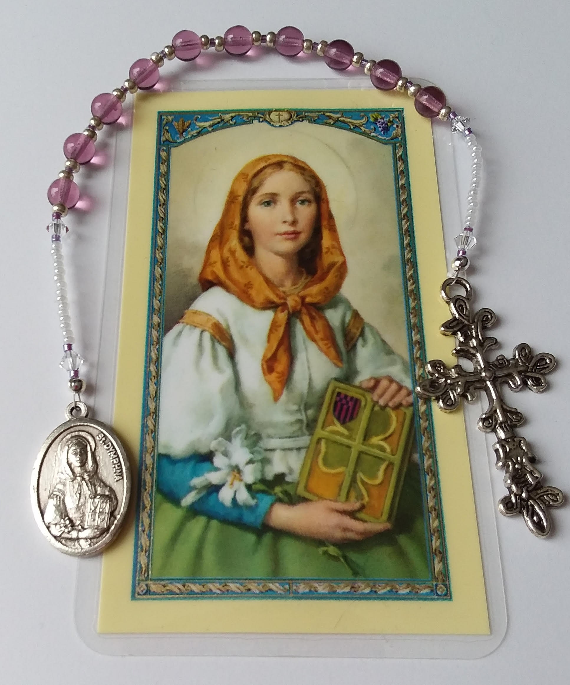 St Dymphna Rosary Patron Saint of Alzheimer's Disease and Mental Disorders Etsy