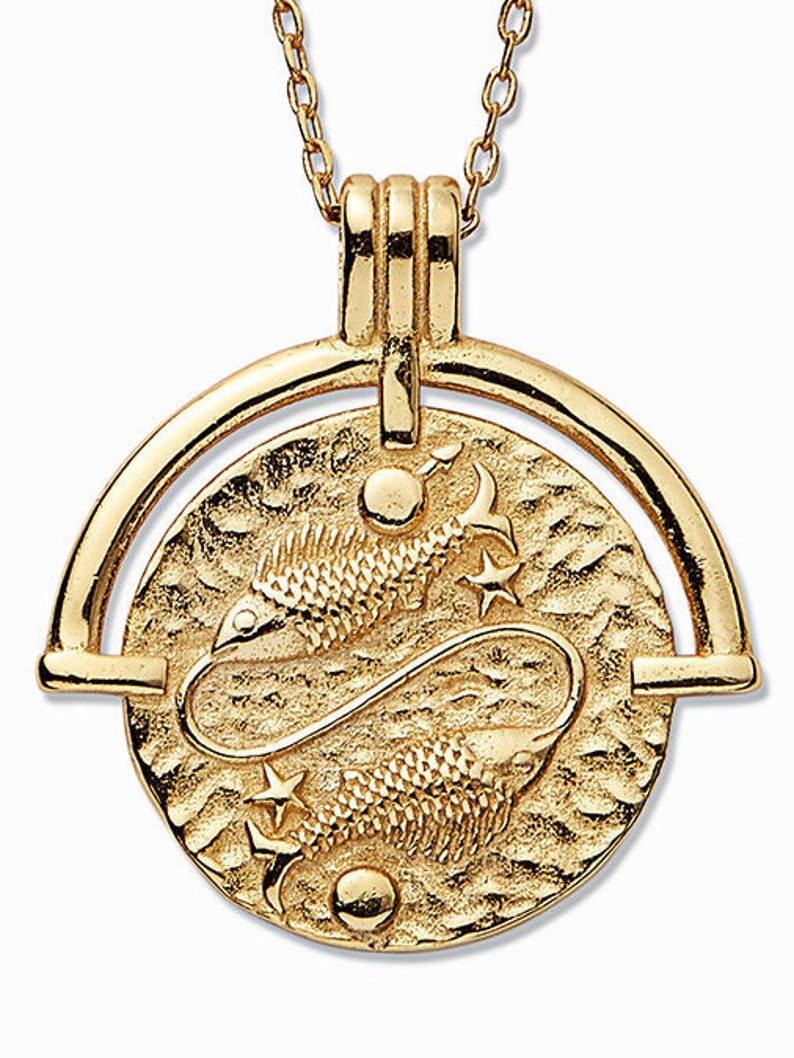 Pisces coin necklace Clearance