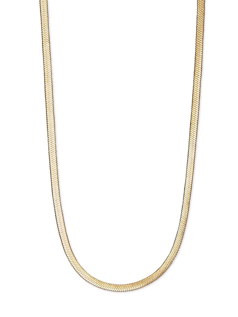 Waterproof Gold Snake Chain Choker Necklace, 18k Tarnish-Free Gold