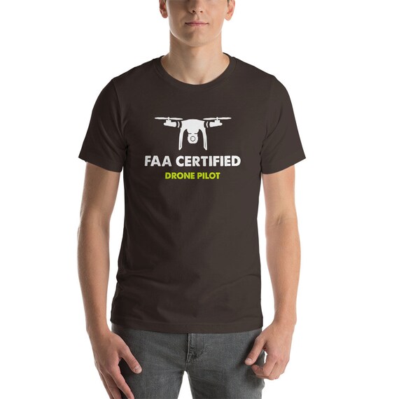 Unisex Gildan Softstyle Premium Cotton T-Shirt Print on Back /& Chest FAA Licensed UAS UAV Drone Pilot Shirt Gift Part 107 Certified