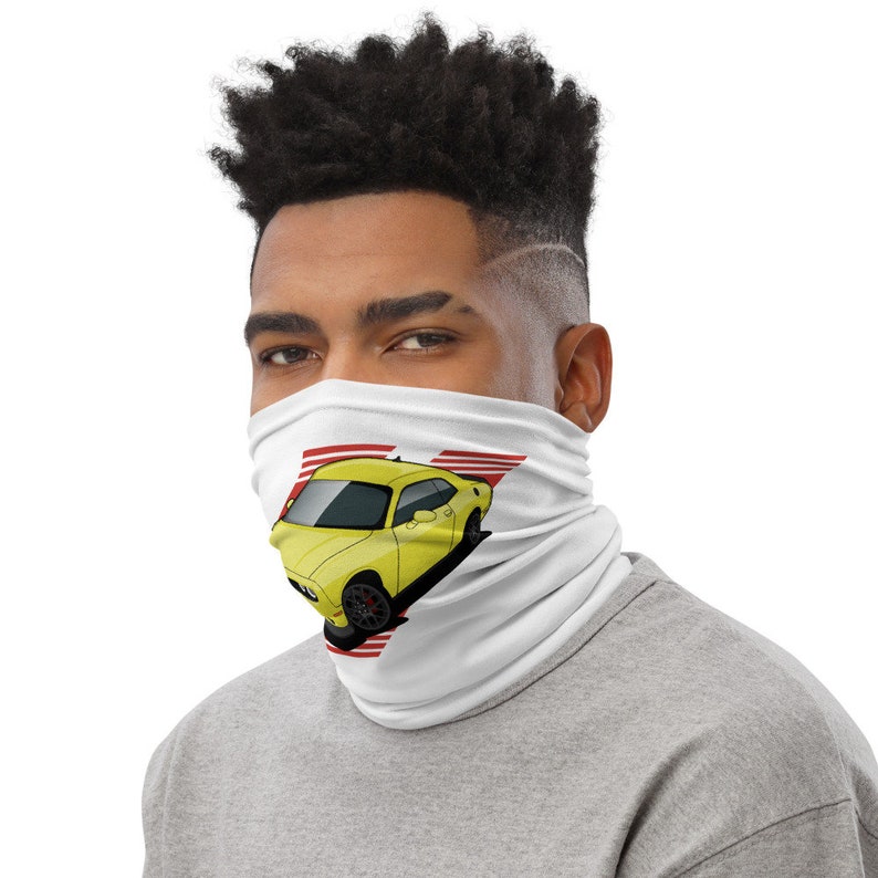 Dodge Challenger Yellow Jacket Neck Gaiter Face mask | Etsy